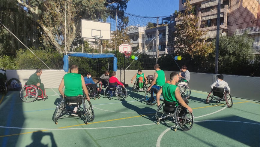 Το τμήμα μπάσκετ με αμαξίδιο στο ίδρυμα «Σταύρος Νιάρχος»