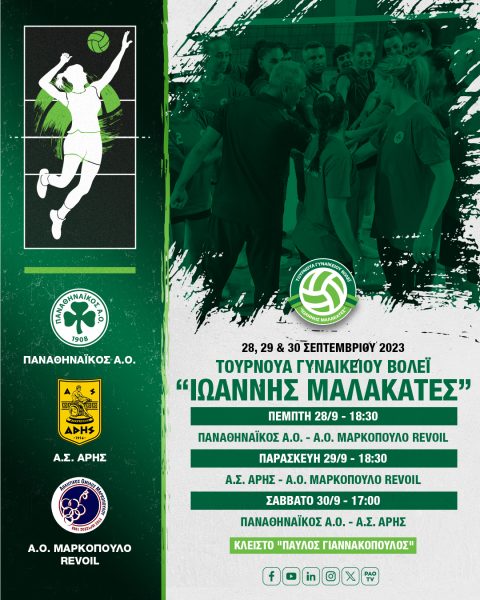 Το πρόγραμμα του 5ου τουρνουά «Ιωάννης Μαλακατές»