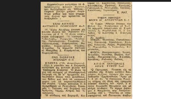 Παναθηναϊκός και ΠΑΟ Ζαχαριάς Σκούρων Λακωνίας