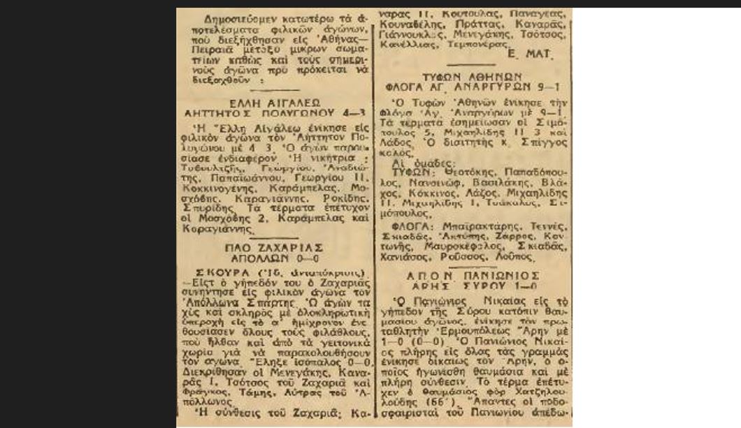 Παναθηναϊκός και ΠΑΟ Ζαχαριάς Σκούρων Λακωνίας