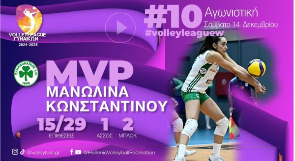 MVP η Μανωλίνα Κωνσταντίνου