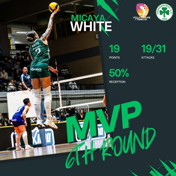 Η Μικάγια Γουάιτ MVP της 6ης αγωνιστικής