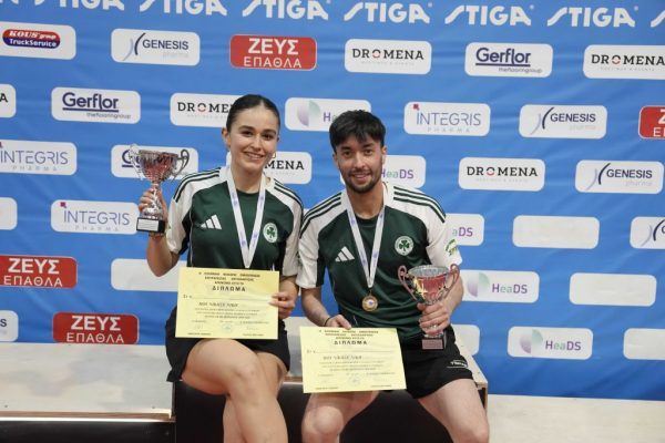 Πρωταθλητές Ελλάδας Κωνσταντινόπουλος και Γερασιμάτου